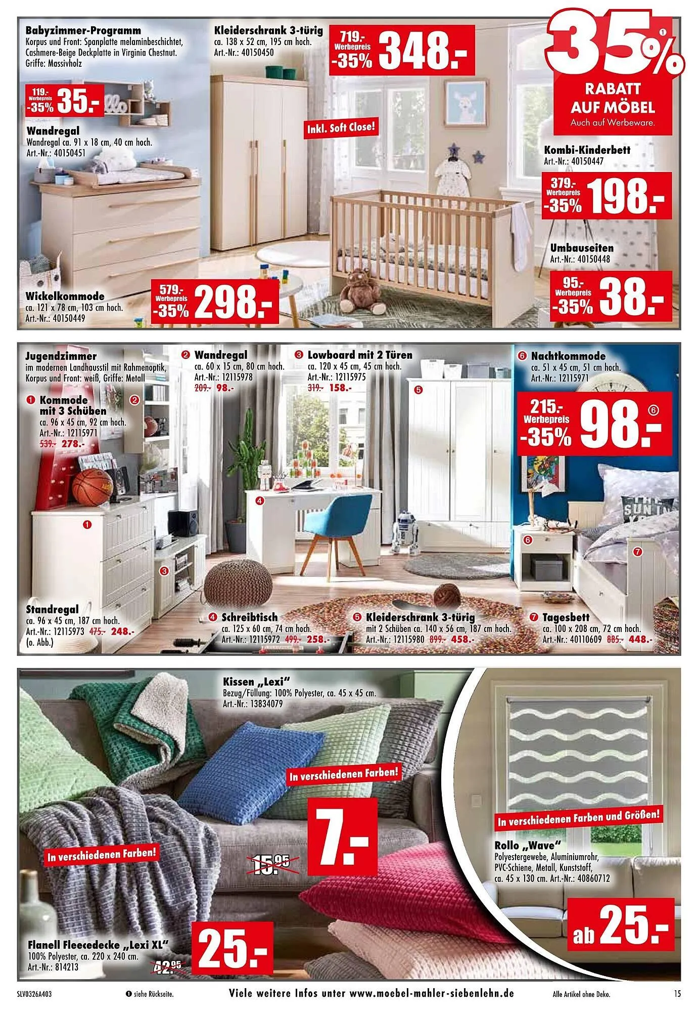 Möbel Mahler Katalog von 25. März bis 7. April 2026 - Prospekt seite 15