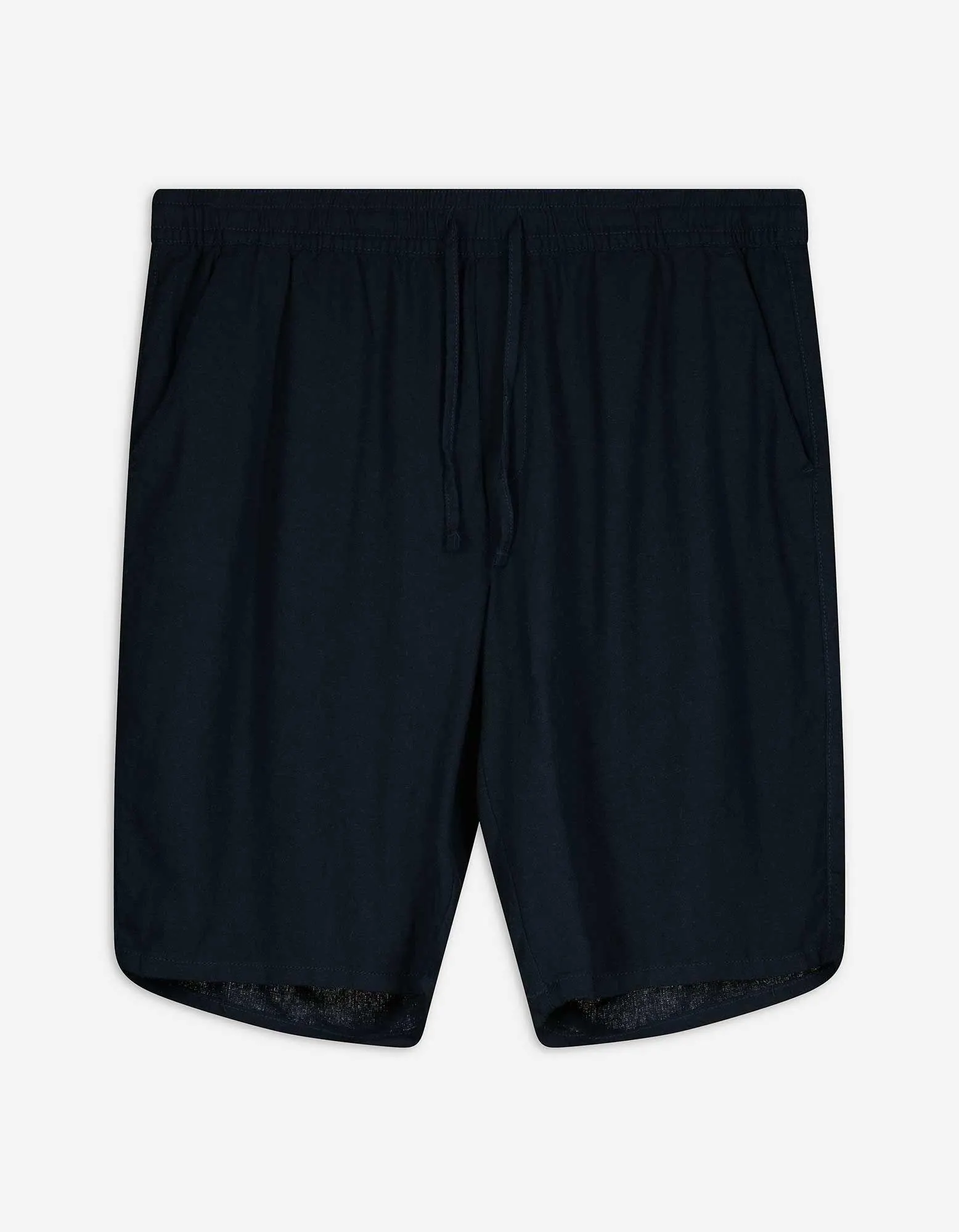 Pantaloncini - Misto lino - blu scuro