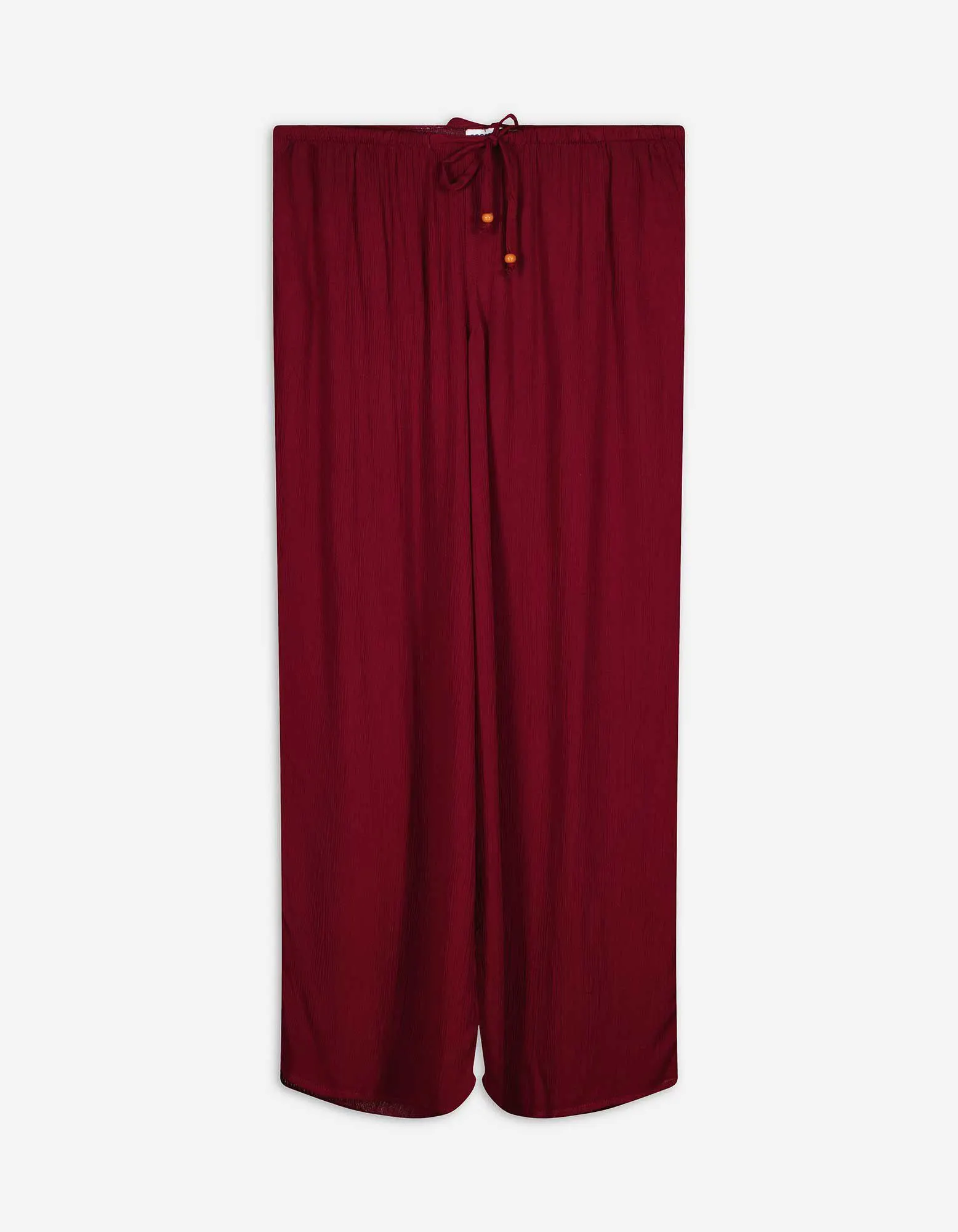Palazzohose - Elastischer Bund - dunkelrot