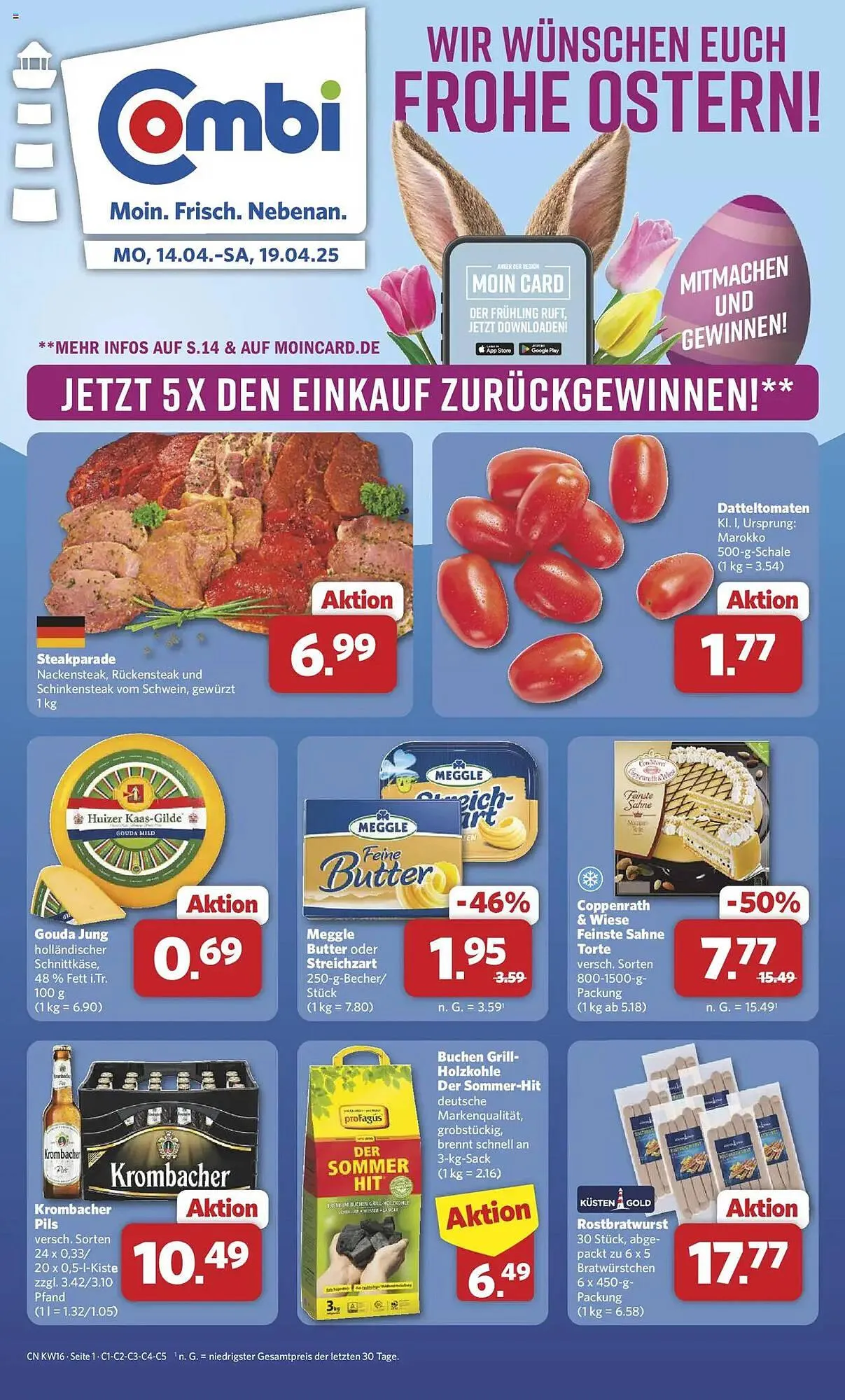 Combi Prospekt von 14. April bis 19. April 2025 - Prospekt seite 1