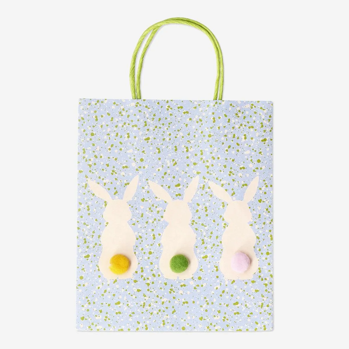 Giftbag with rabbits and pompoms
