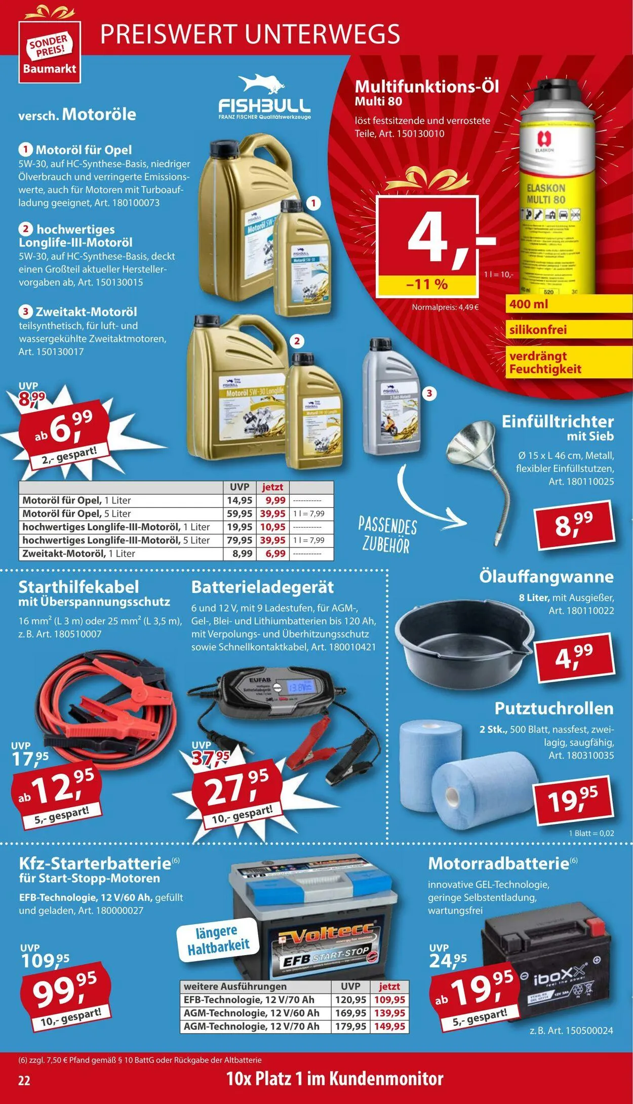 Sonderpreis Baumarkt Aktueller Prospekt von 26. April bis 10. Mai 2025 - Prospekt seite 22