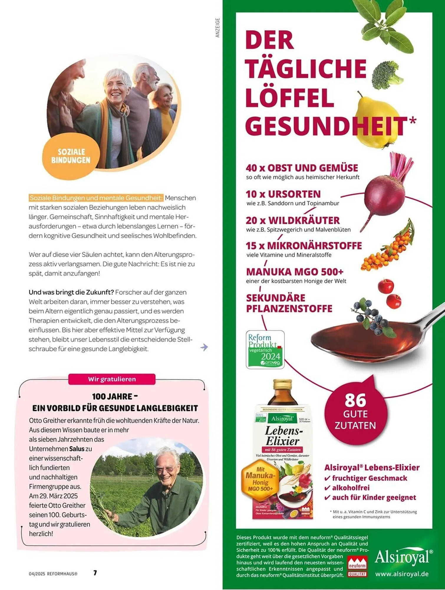 Reformhaus Prospekt von 1. April bis 30. April 2025 - Prospekt seite 7