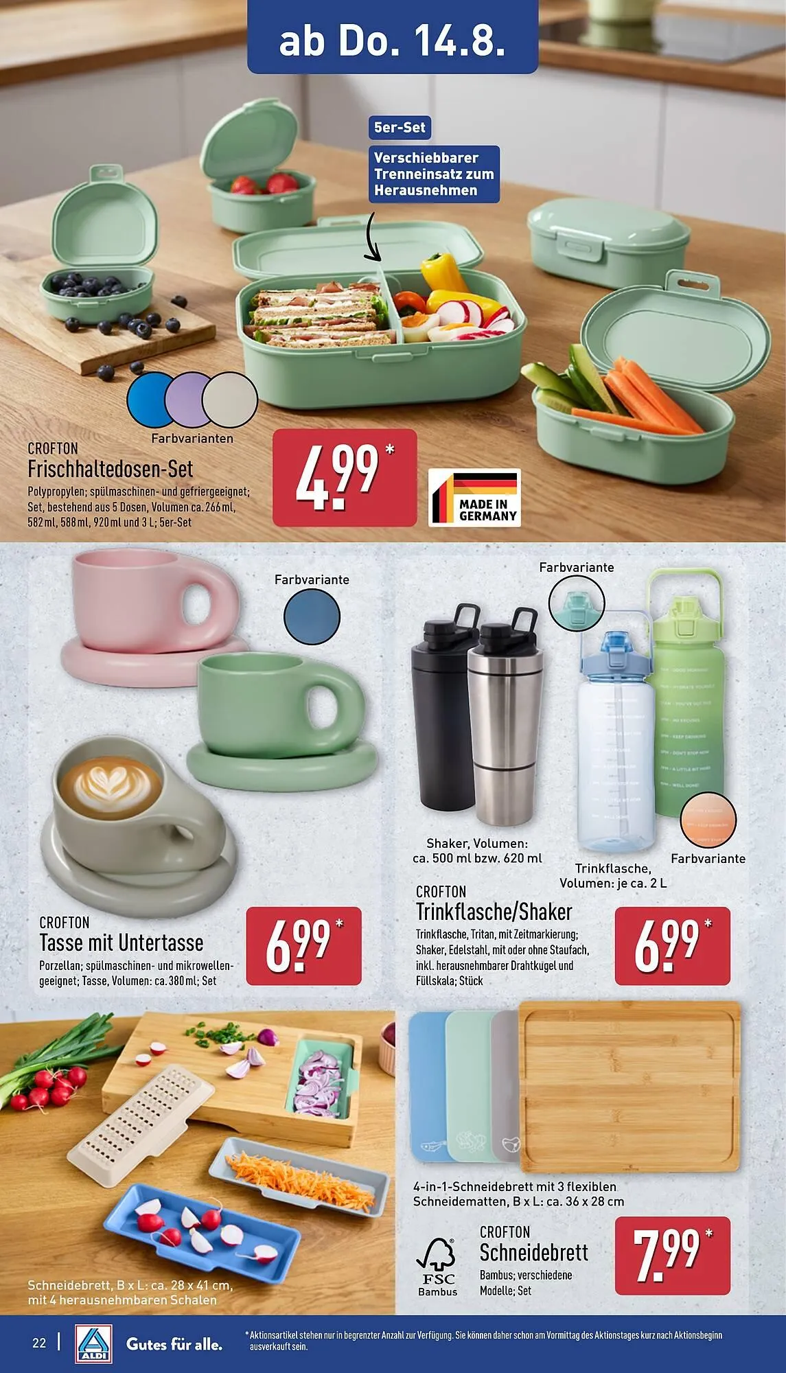 Aldi Nord Prospekt von 11. August bis 16. August 2025 - Prospekt seite 22