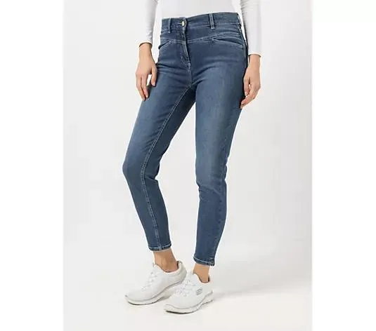 DAWID by Dawid Tomaszewski Jeanshose knöchellang Stickerei schmales Bein