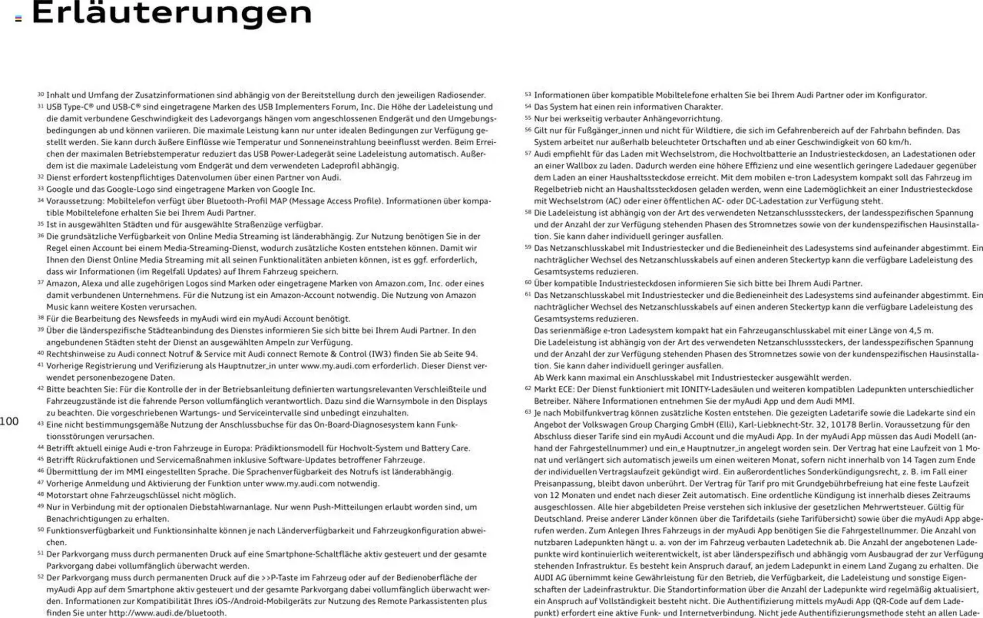 Audi Prospekt von 29. Januar bis 29. Januar 2026 - Prospekt seite 100