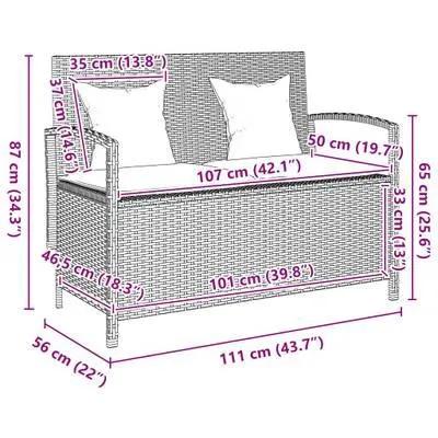 Gartenbank mit Stauraum 3044405