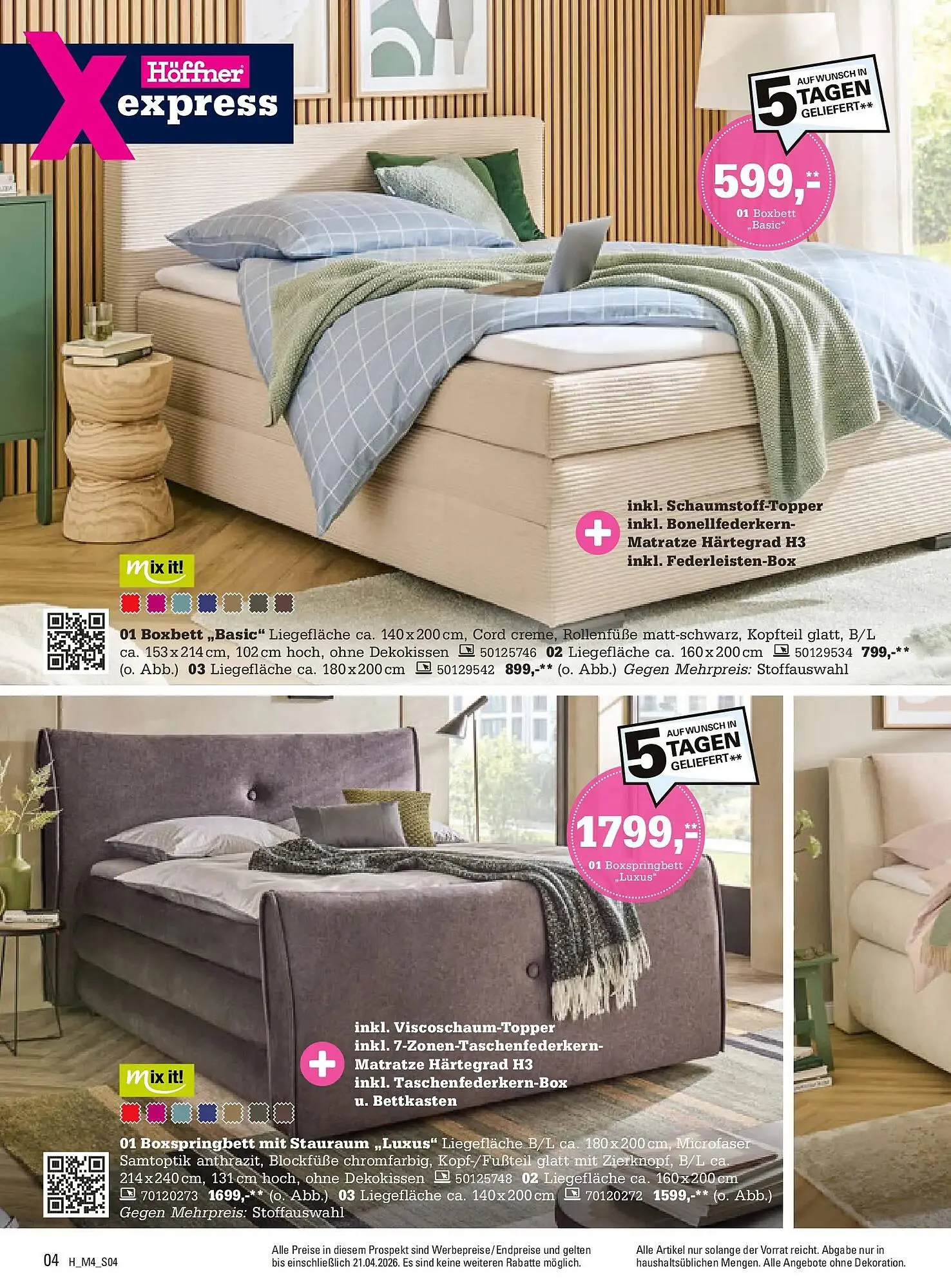 Höffner Prospekt von 31. März bis 21. April 2026 - Prospekt seite 4