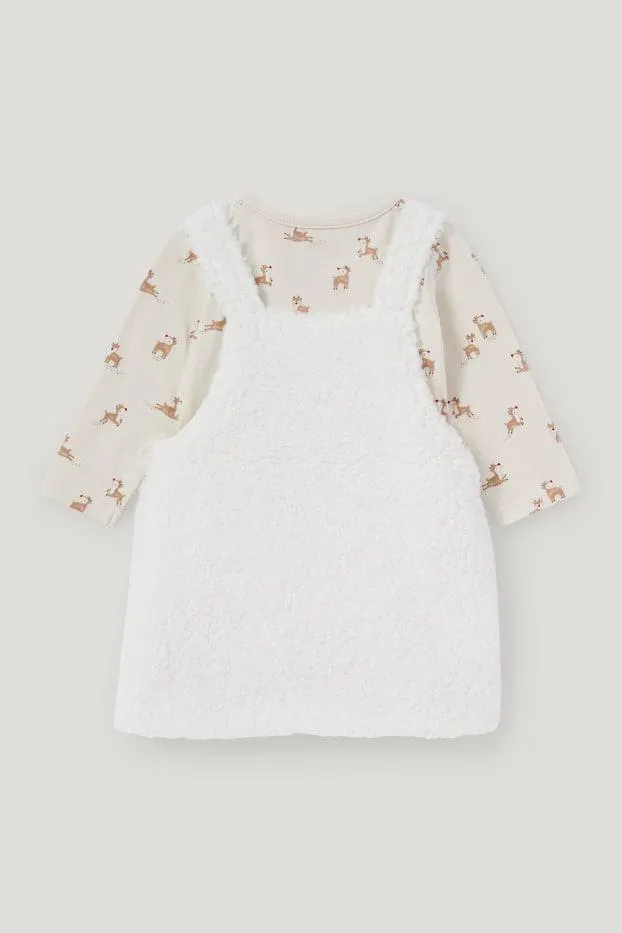 Rendier Rudolf - baby-outfit voor de kerst - 2-delig