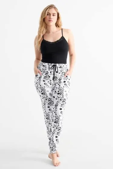 Viscose pyjama bottoms - floral