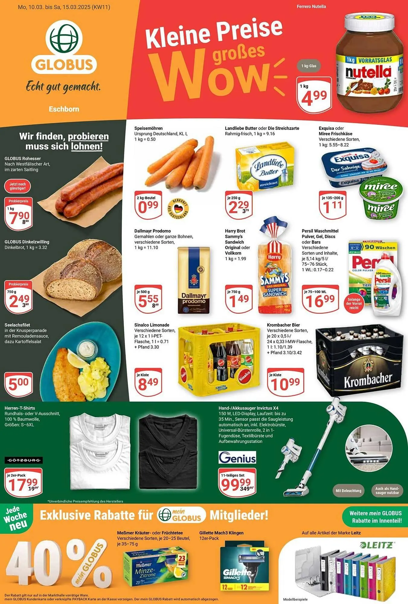 Globus Prospekt von 10. März bis 15. März 2025 - Prospekt seite 1
