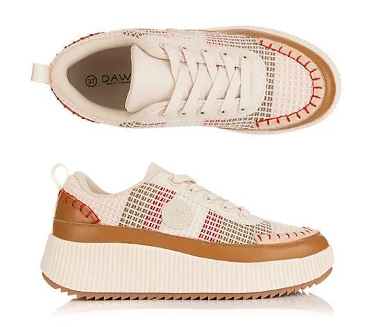 DAWID by Dawid Tomaszewski Damen-Sneaker Häkelnaht-Detail rutschfeste Sohle