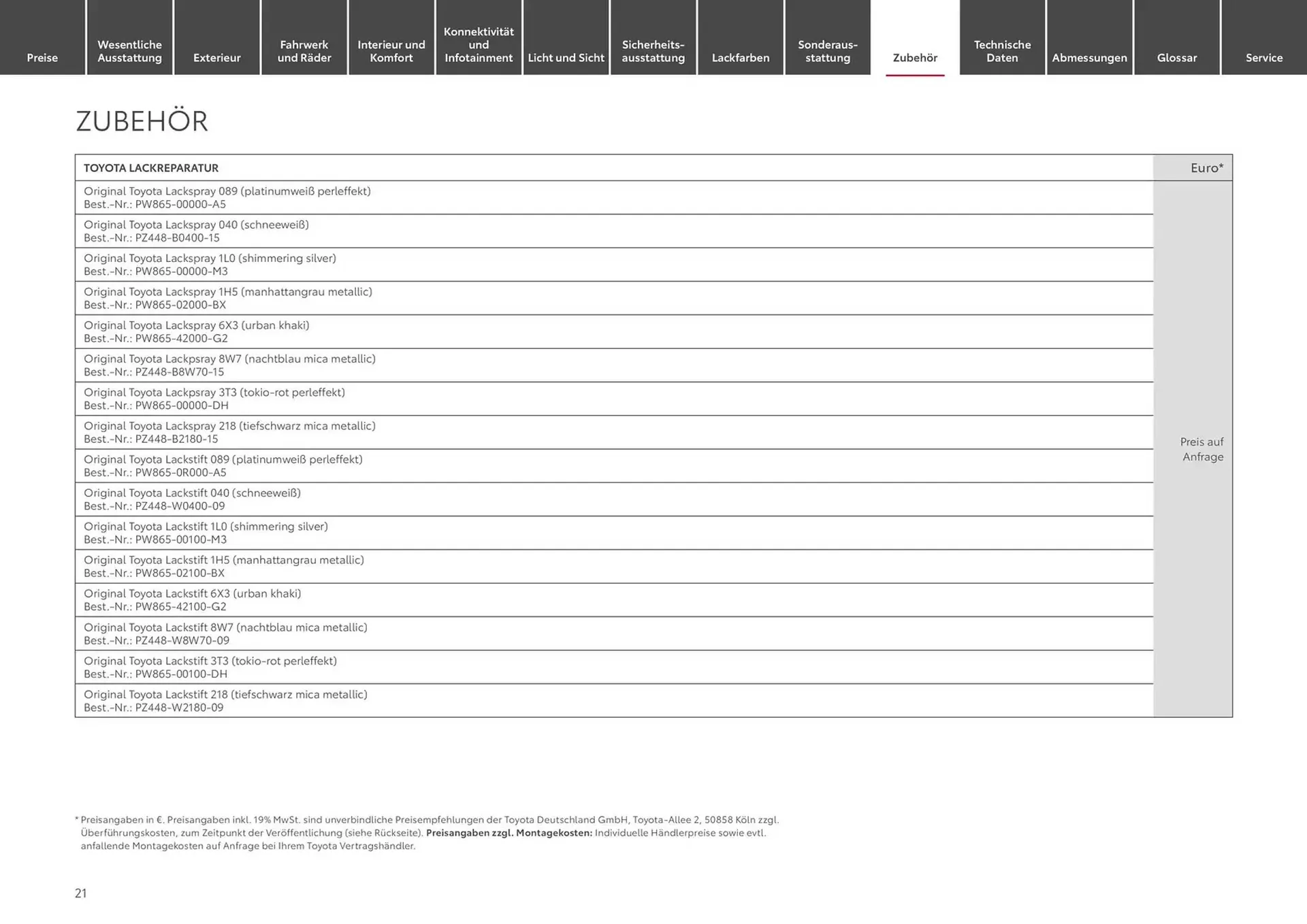 Toyota Prospekt von 10. Januar bis 10. Januar 2026 - Prospekt seite 21