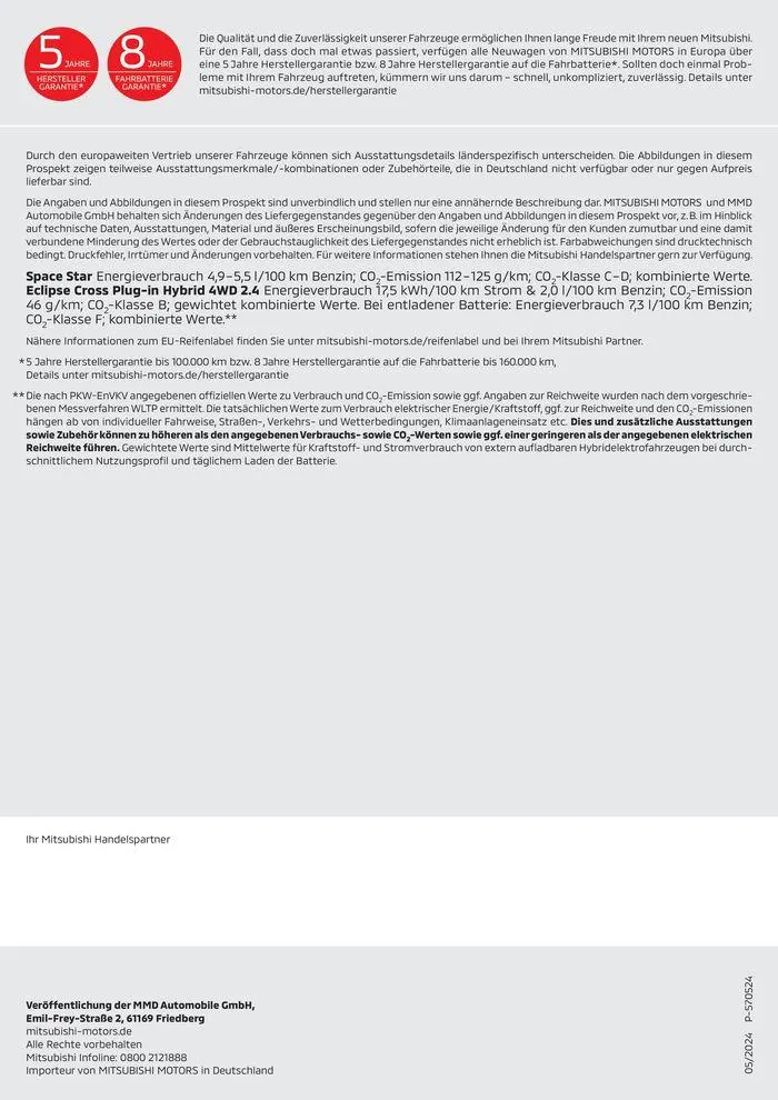 Eclipse Cross Plug-in Hybrid von 1. Juli bis 1. Juli 2025 - Prospekt seite 52