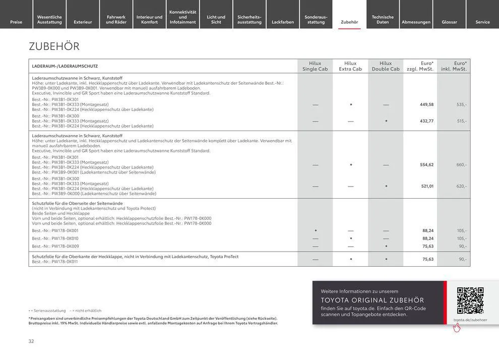 Toyota Hilux von 6. April bis 6. April 2025 - Prospekt seite 32