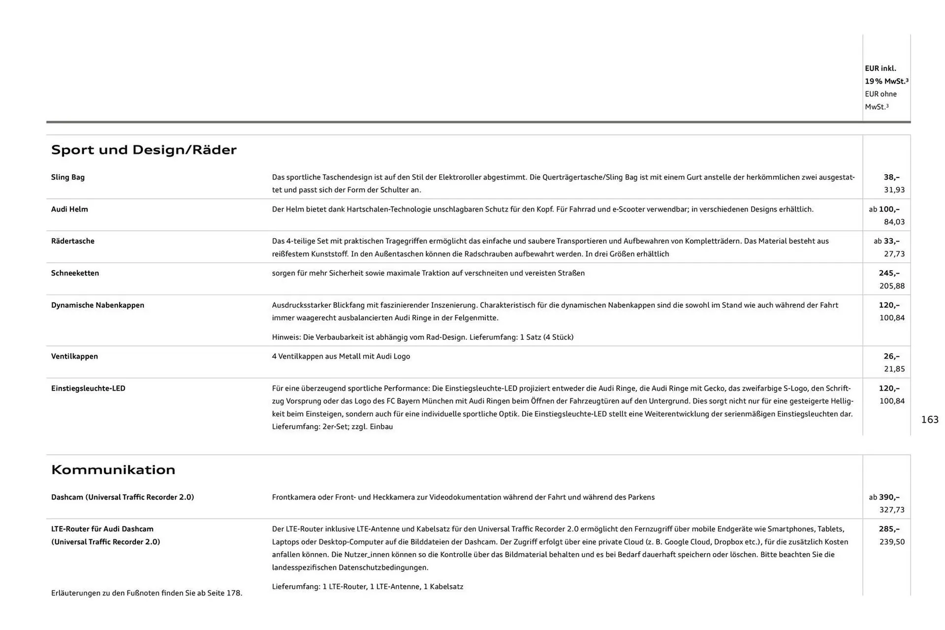 Audi Prospekt von 11. August bis 11. August 2026 - Prospekt seite 163