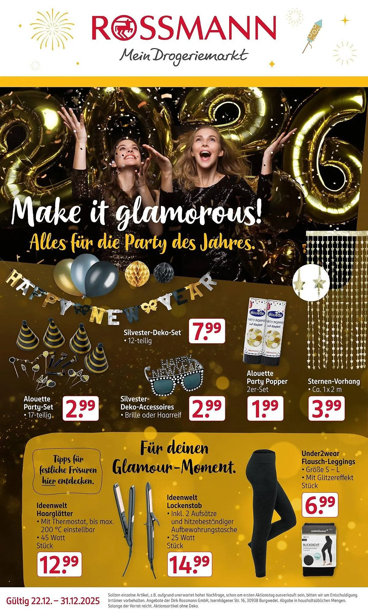 Rossmann Prospekt von 22. Dezember bis 31. Dezember 2025 - Prospekt seite 1
