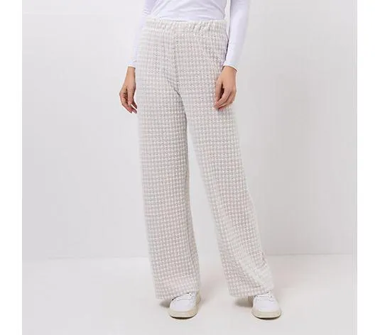 KIM & CO. Hose, lange Form Jacquard Jersey Rundumdehnbund weites Bein