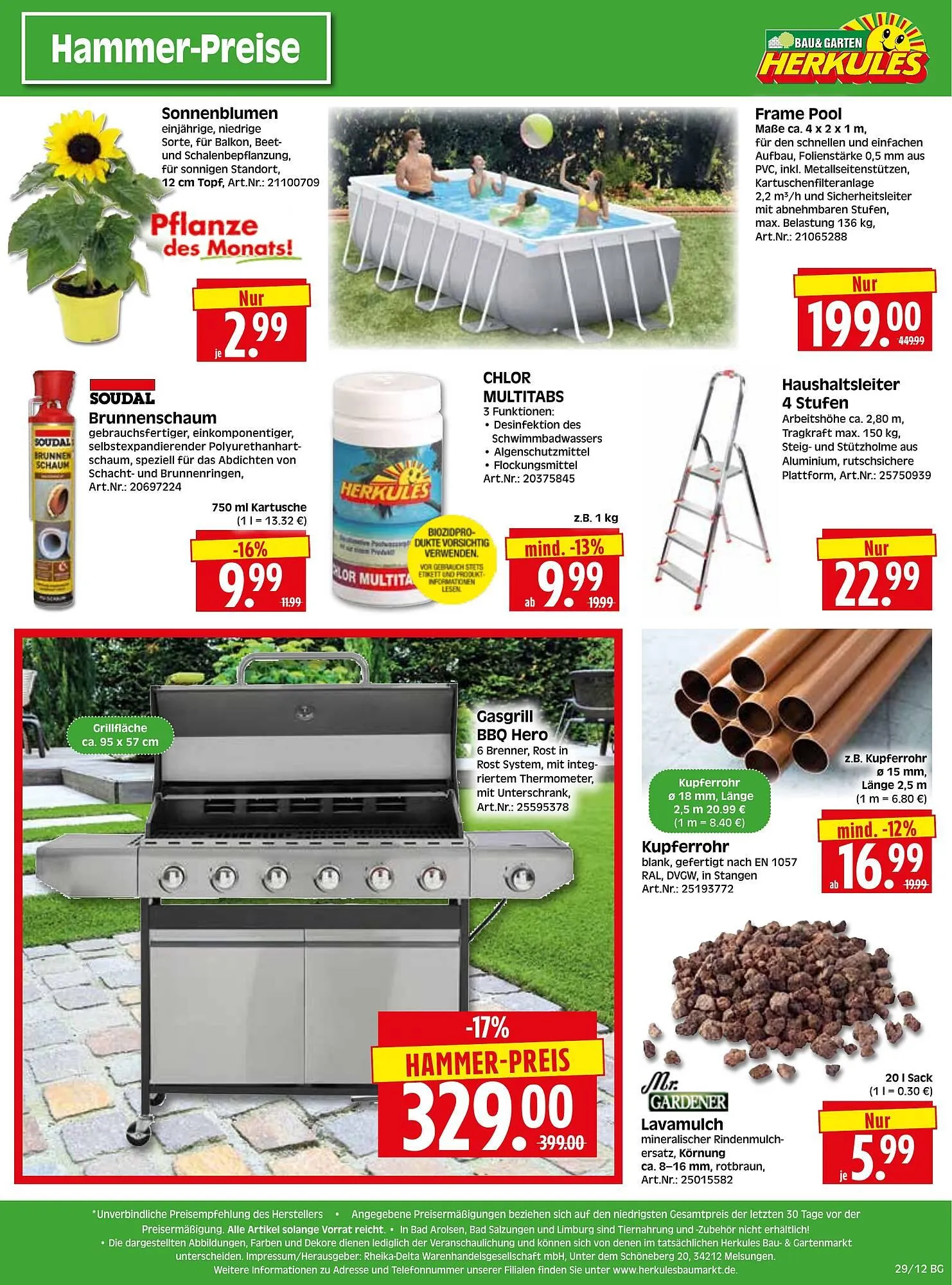 Herkules Baumarkt Prospekt von 14. Juli bis 19. Juli 2025 - Prospekt seite 12