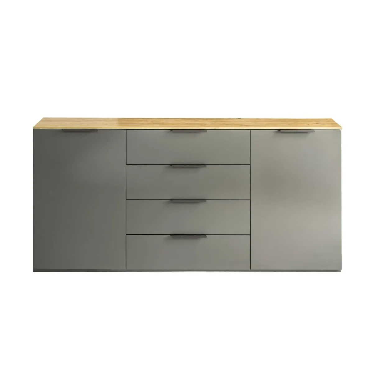 Sideboard 187 x 83 cm grau/braun