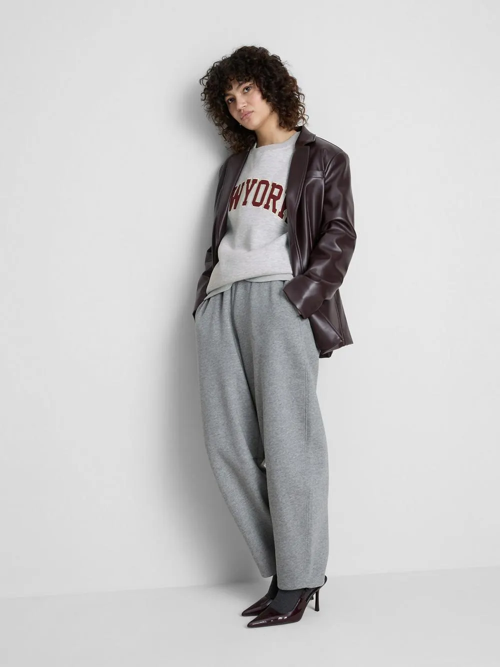 College-Sweatshirt aus Baumwollmischung