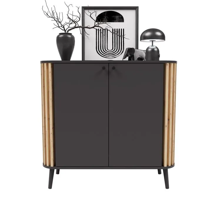 Kommode PURE 92 x 88 cm grau-Dekor/Eiche-Dekor