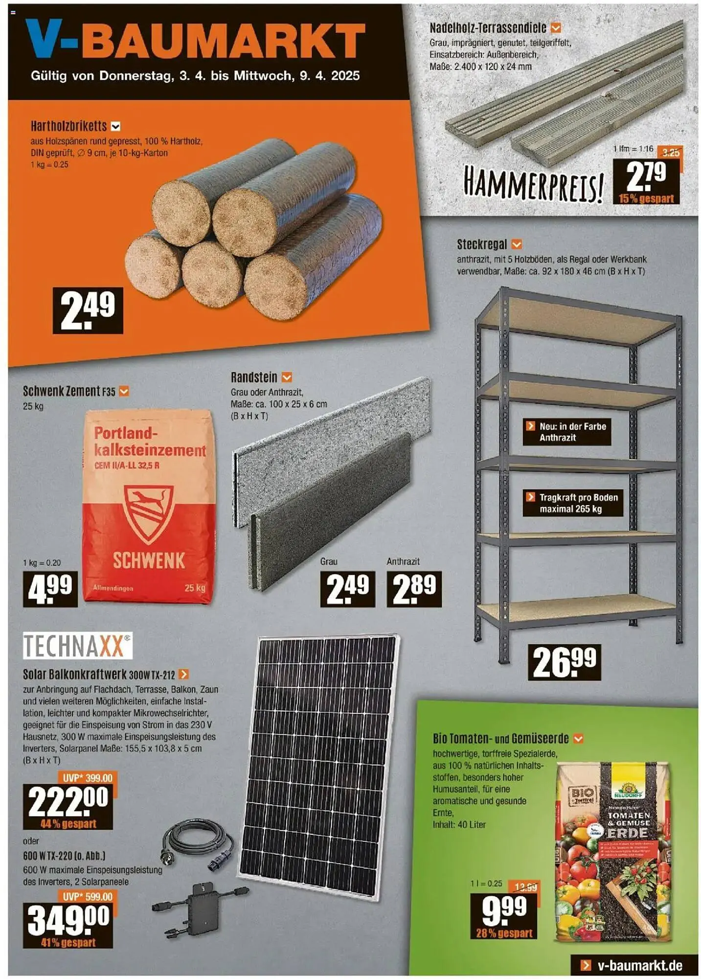 V Baumarkt Prospekt von 3. April bis 9. April 2025 - Prospekt seite 1