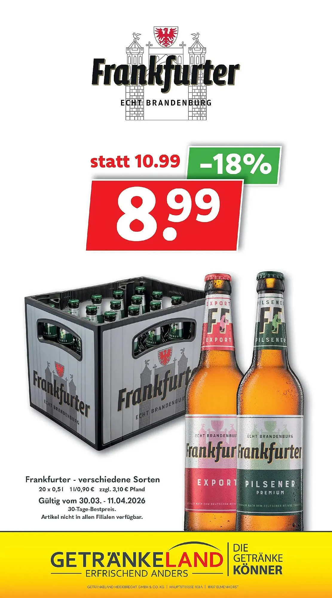 Getränkeland Prospekt von 30. März bis 11. April 2026 - Prospekt seite 12