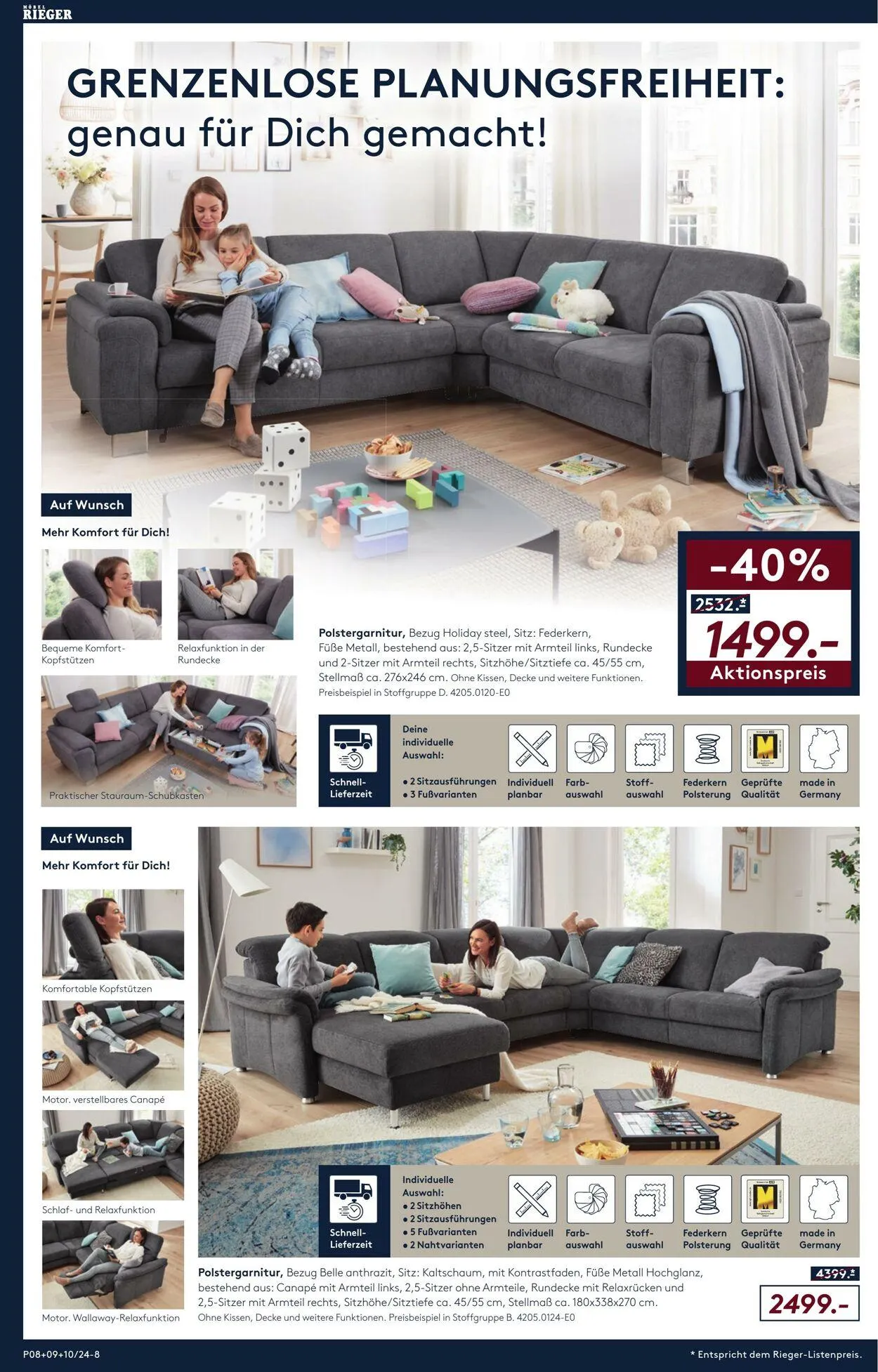 Möbel Rieger Aktueller Prospekt von 2. Juli bis 16. Juli 2025 - Prospekt seite 8