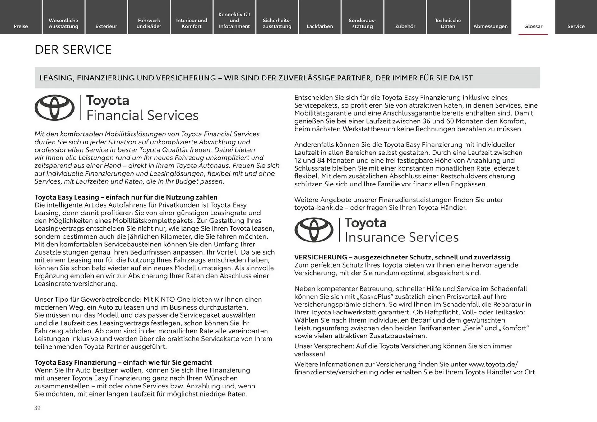 Toyota Prospekt von 21. März bis 21. März 2025 - Prospekt seite 39
