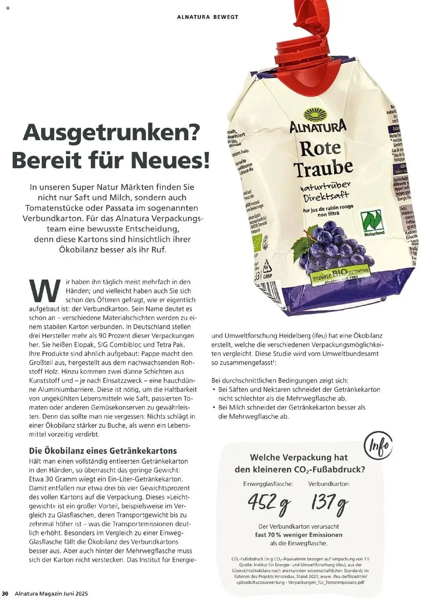 Alnatura Prospekt von 1. Juni bis 30. Juni 2025 - Prospekt seite 30