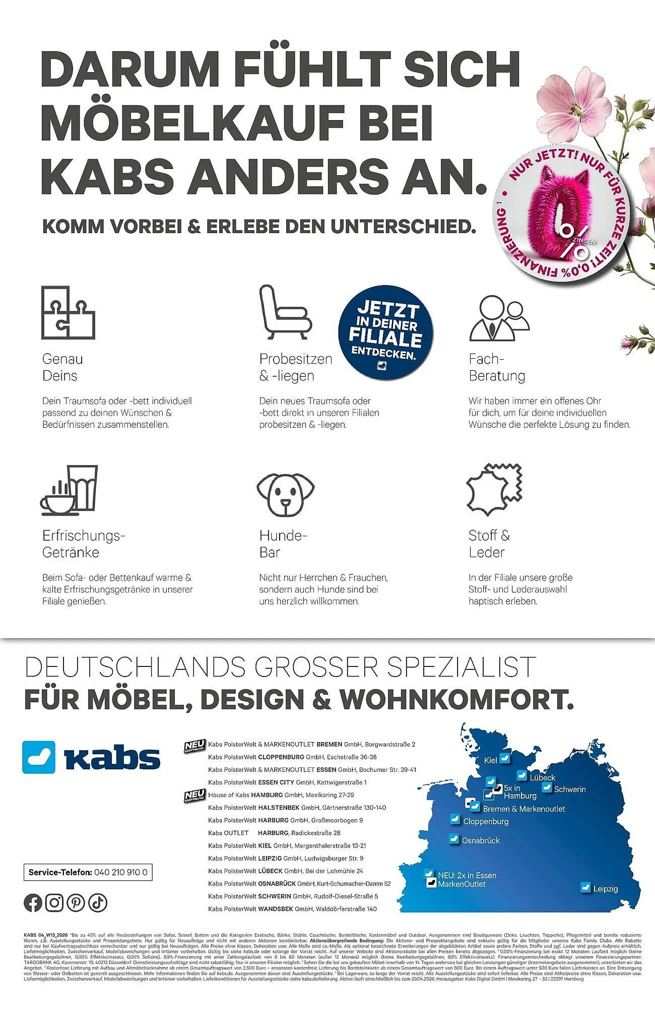 Kabs Polsterwelt Prospekt von 26. März bis 29. April 2026 - Prospekt seite 60