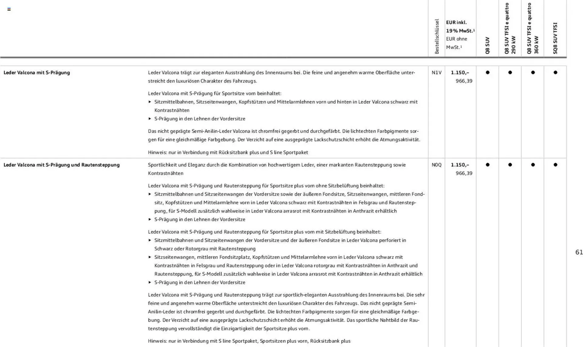 Audi Prospekt von 6. November bis 6. November 2026 - Prospekt seite 61