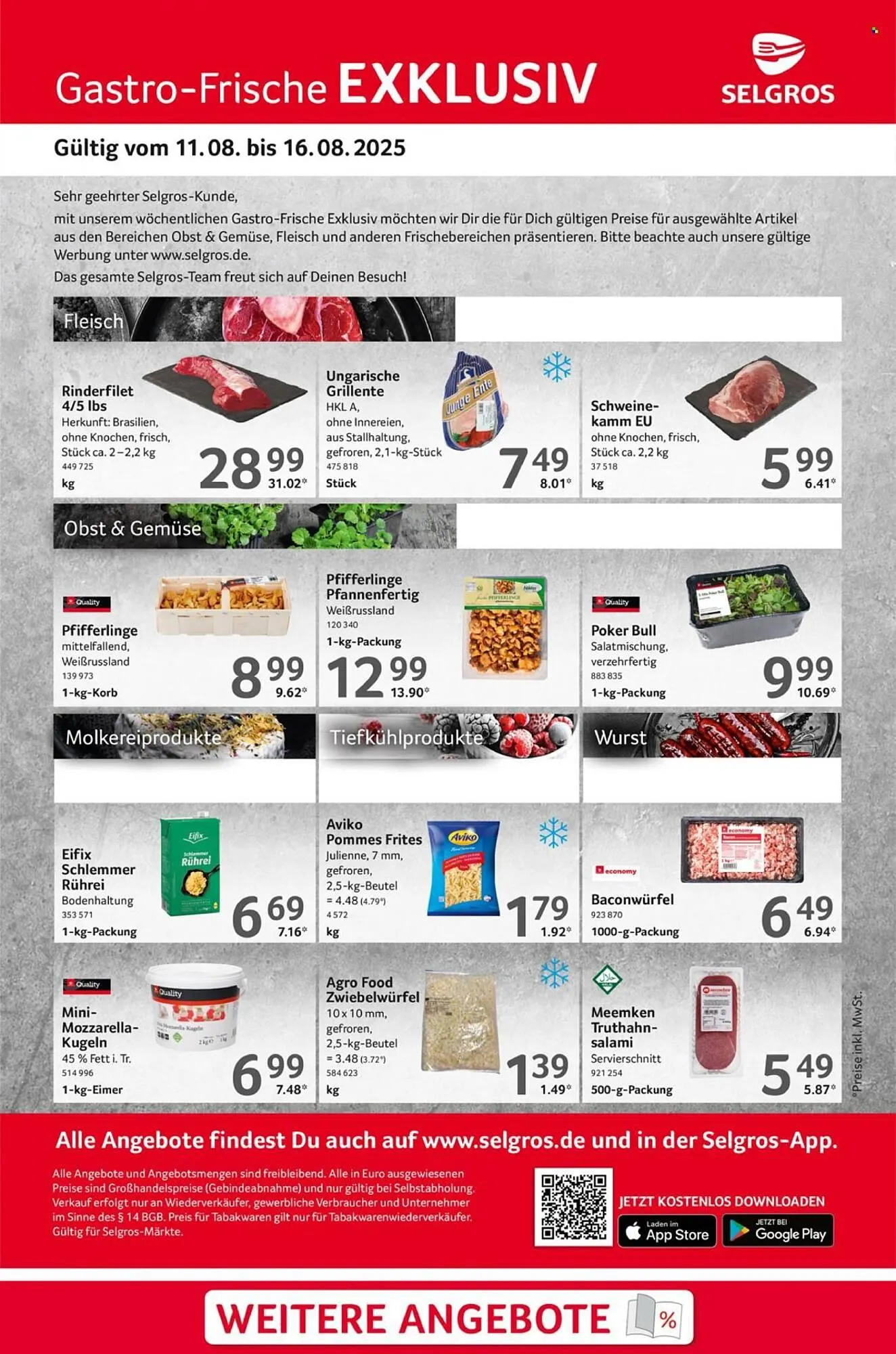 Selgros Prospekt von 11. August bis 16. August 2025 - Prospekt seite 1