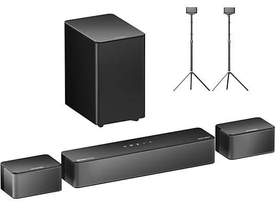 ULTIMEA Poseidon D60 - 2025 Upgrade 5.1 Soundbar mit Dolby Atomos und 5"Kabelloser Subwoofer, Soundbar, Schwarz