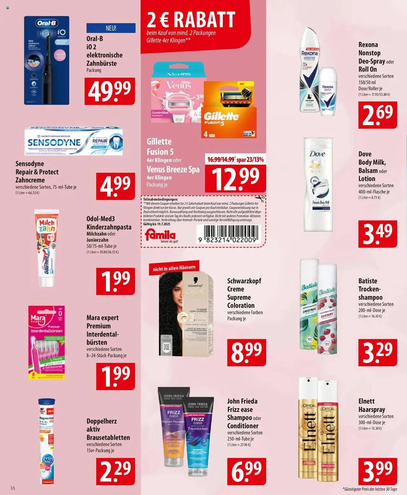 Famila Nord Ost Prospekt von 14. Juli bis 19. Juli 2025 - Prospekt seite 16