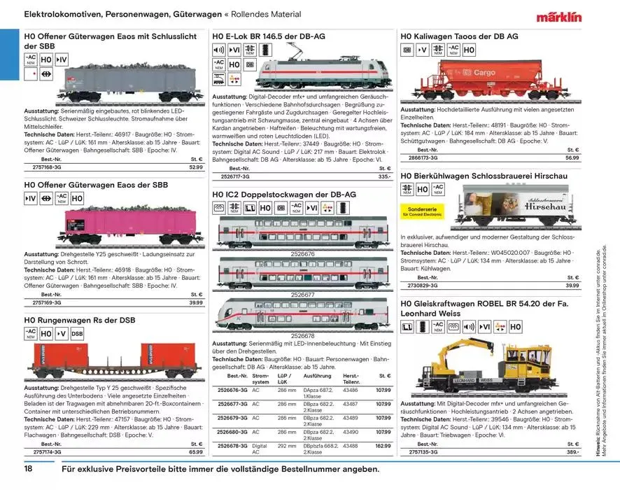 Modellbahn Katalog von 29. Oktober bis 31. Dezember 2025 - Prospekt seite 20