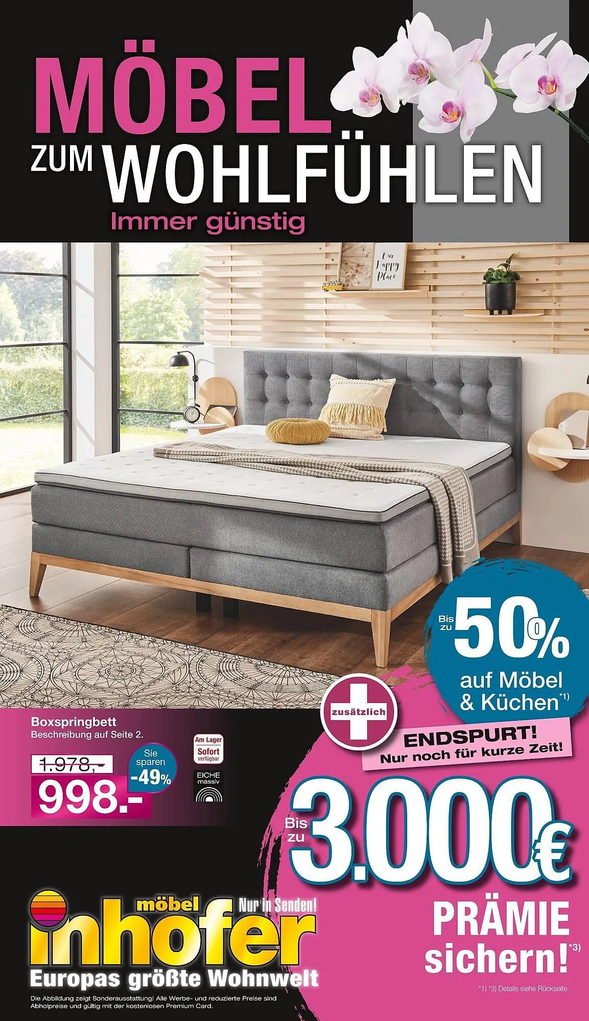 Möbel Inhofer Prospekt von 9. April bis 26. April 2025 - Prospekt seite 1