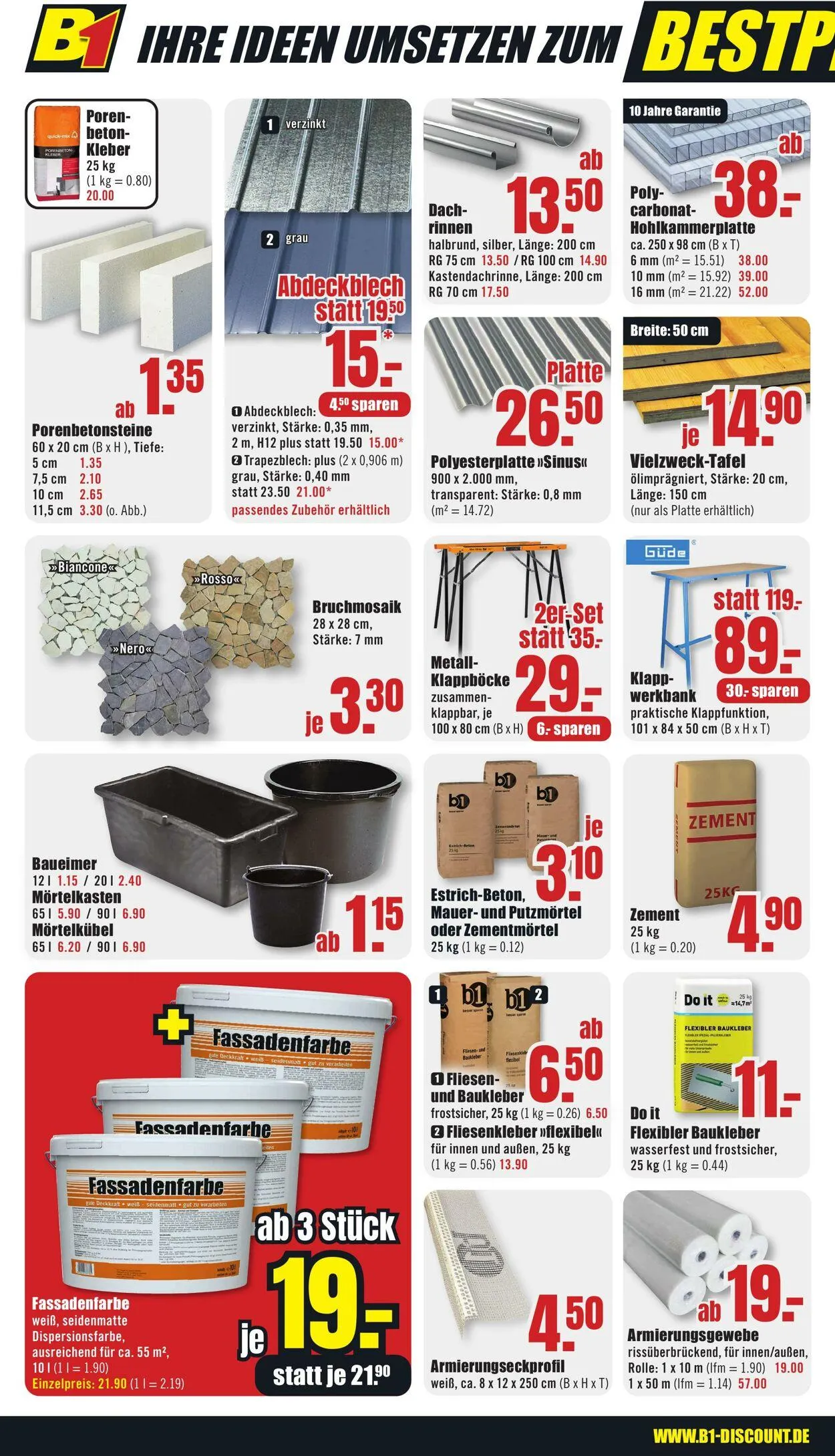 B1 Discount Baumarkt von 22. März bis 28. März 2025 - Prospekt seite 6
