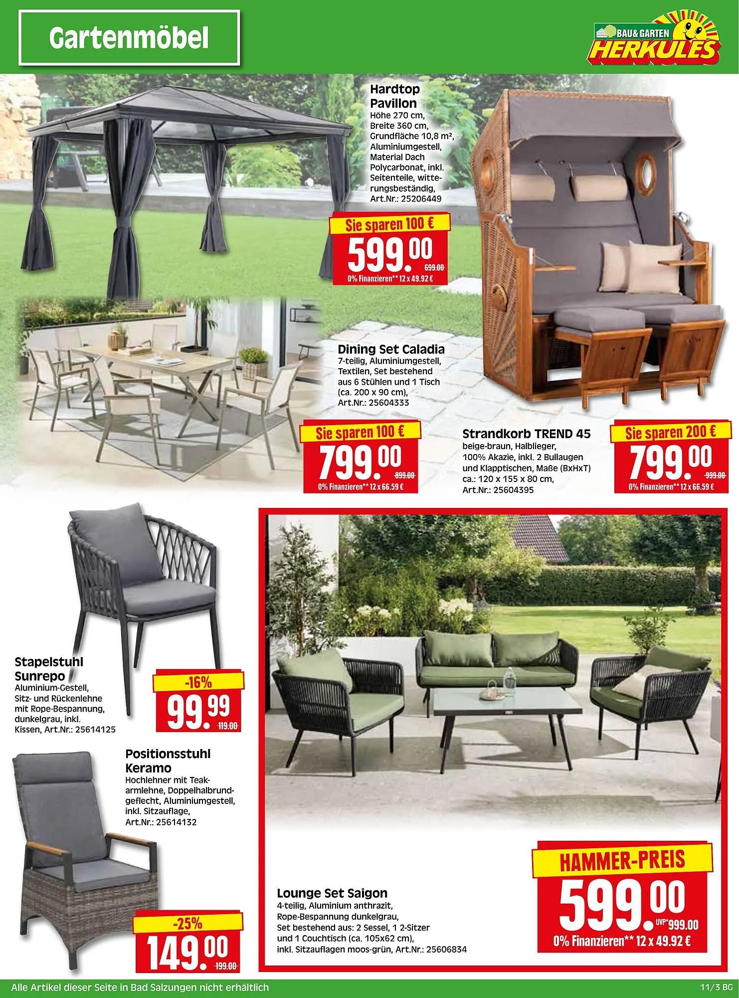 Herkules Baumarkt Prospekt von 10. März bis 15. März 2025 - Prospekt seite 3