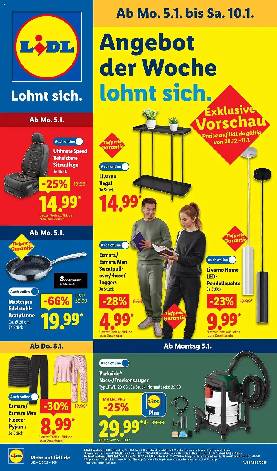 Lidl Prospekt von 5. Januar bis 10. Januar 2026 - Prospekt seite 1