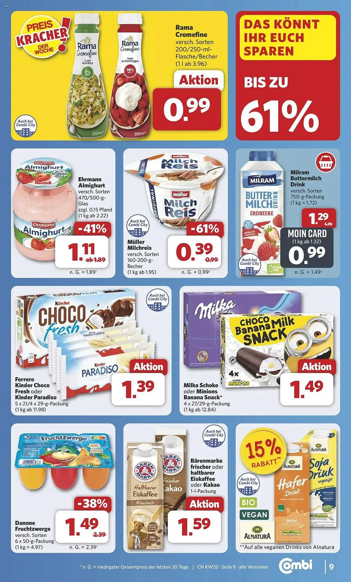 Combi Prospekt von 3. August bis 9. August 2025 - Prospekt seite 9