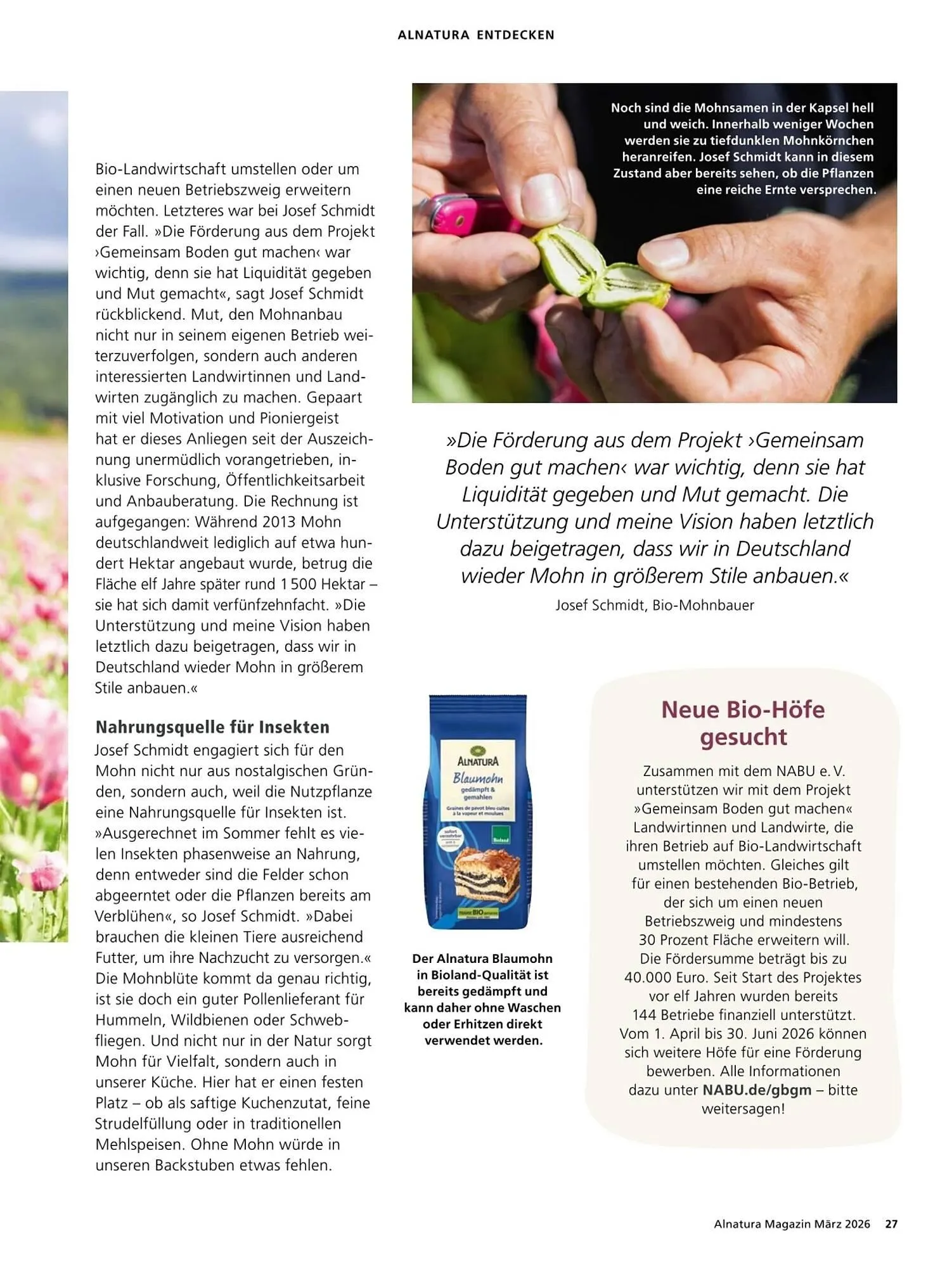 Alnatura Magazin von 4. März bis 1. April 2026 - Prospekt seite 27