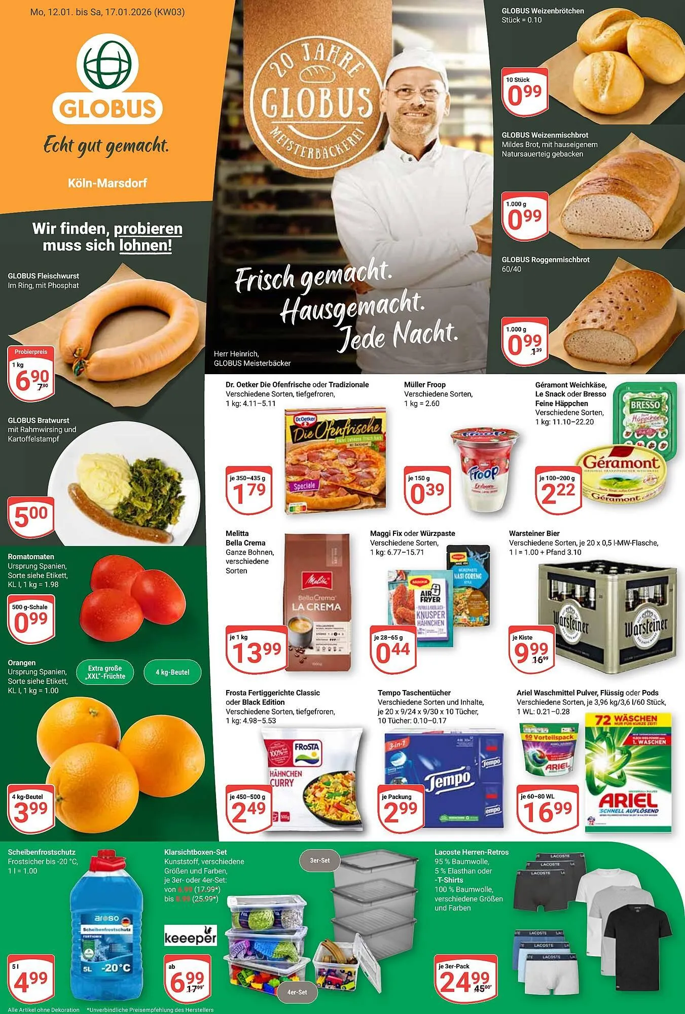 Globus Prospekt von 12. Januar bis 17. Januar 2026 - Prospekt seite 1