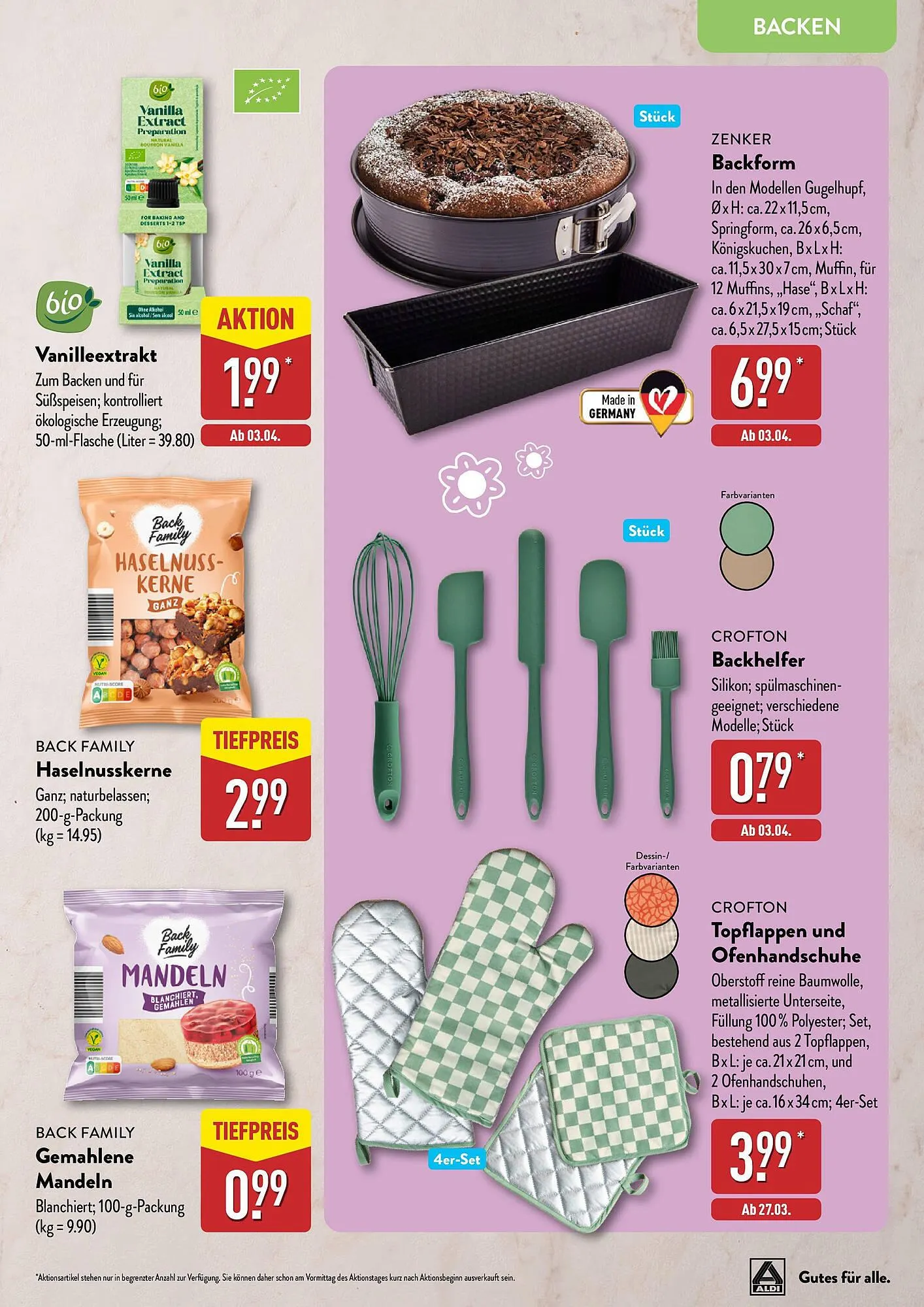 Aldi Nord Prospekt von 16. März bis 17. April 2025 - Prospekt seite 21