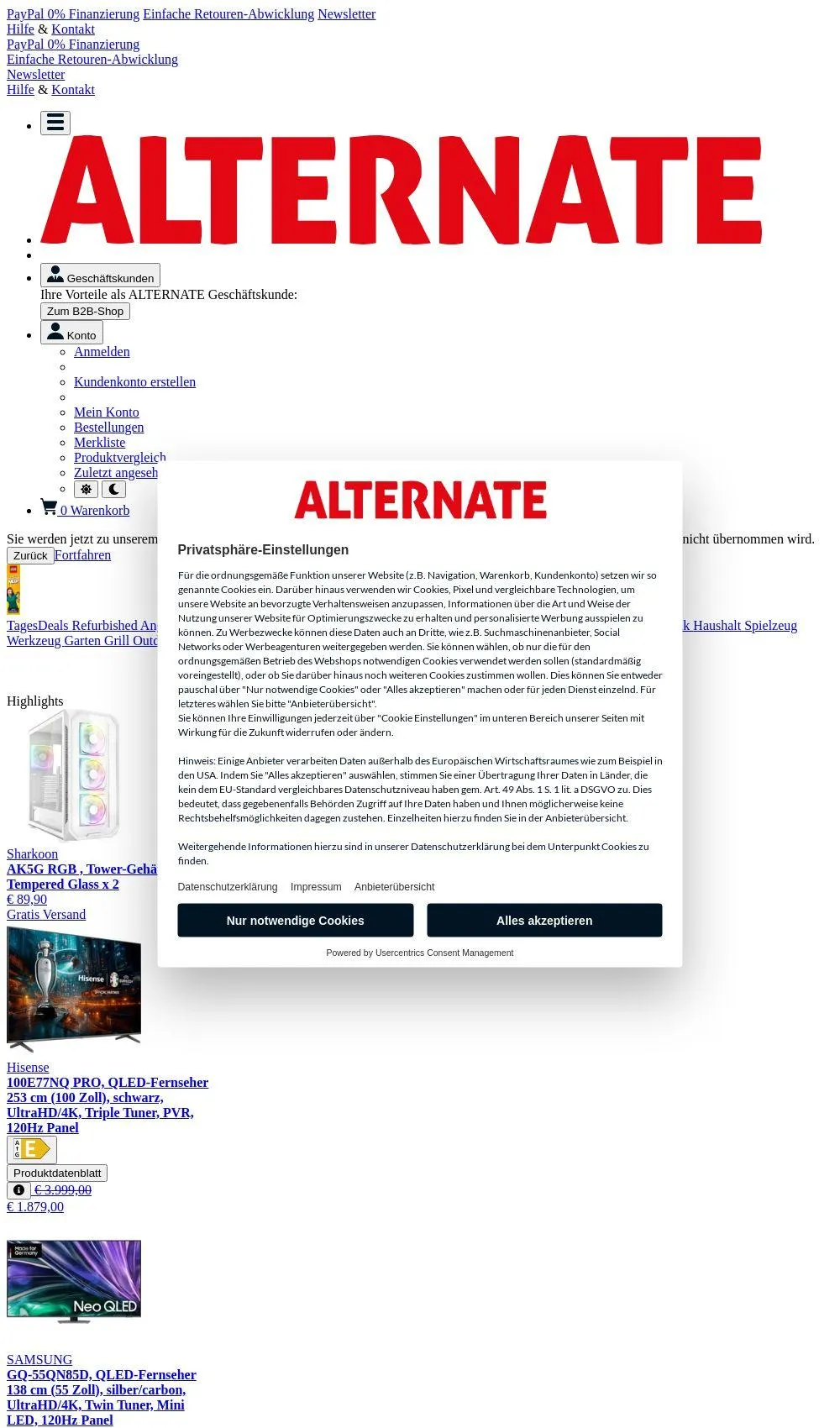 Alternate Aktueller Prospekt - 1