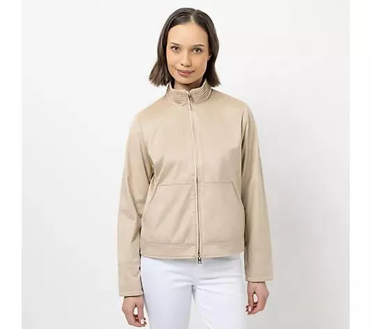 Wählen Sie Ihre Variante: STEFFEN SCHRAUT Jacke Velourslederoptik 2-Wege-Zipper leger weit