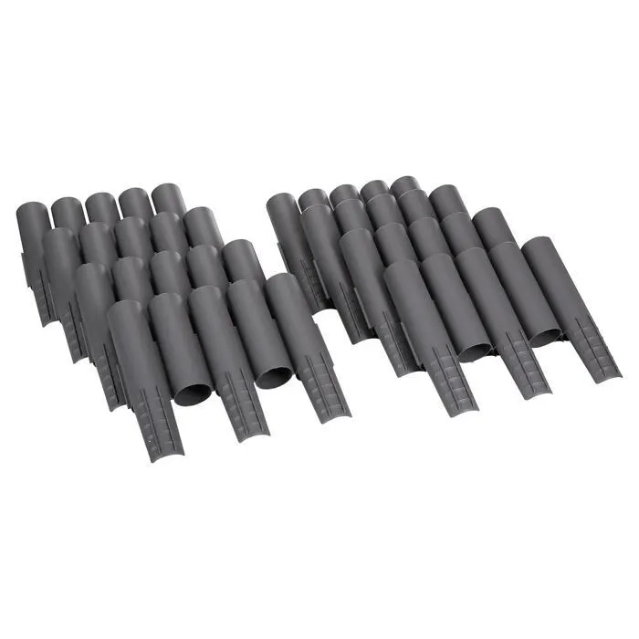 Gartenpalisade 'IPAL5S' 220 x 24,5 cm Kunststoff anthrazit 8-tlg.