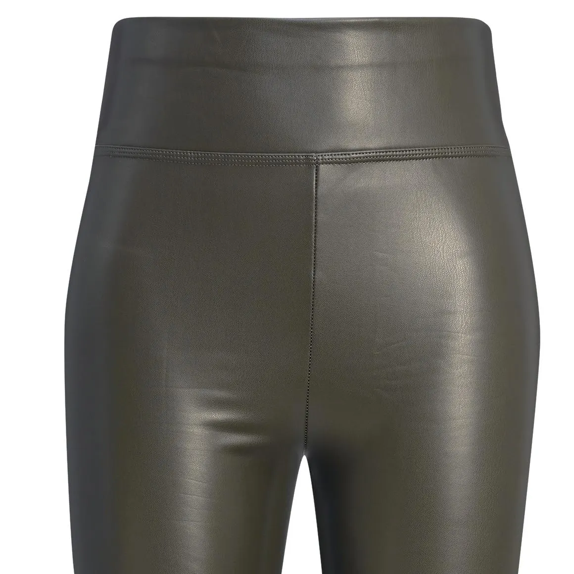 Damen Thermo-Leggings aus Lederimitat