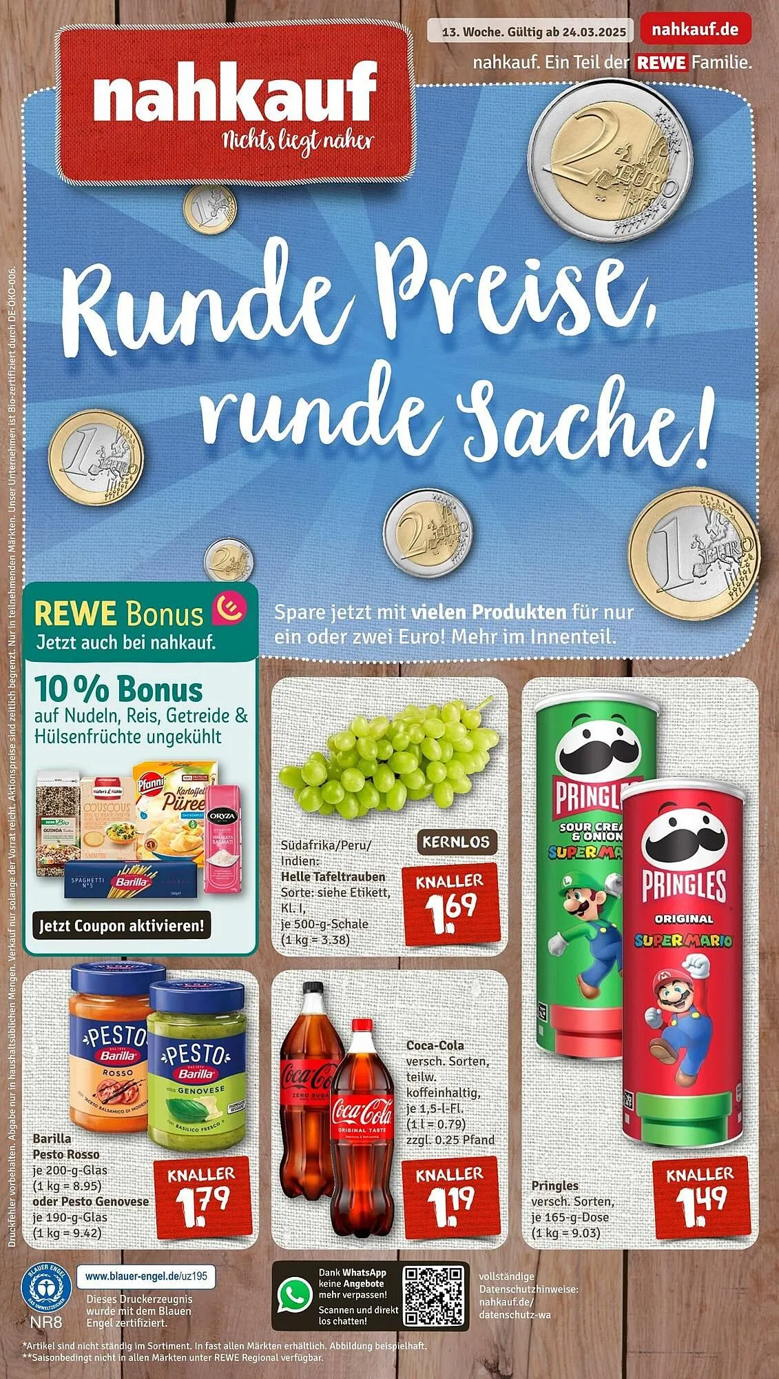 nahkauf Prospekt von 24. März bis 29. März 2025 - Prospekt seite 1